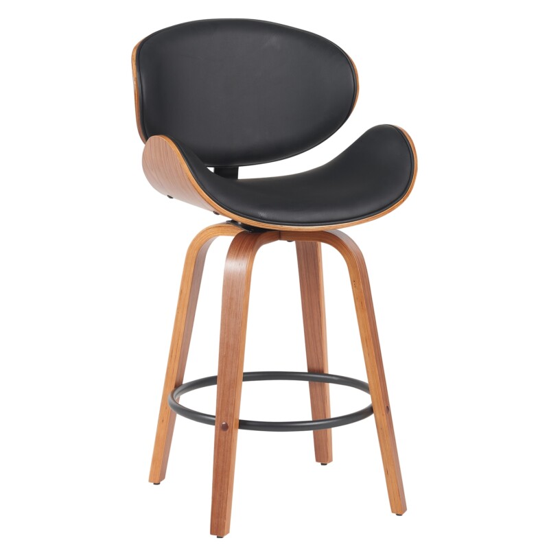 Σκαμπό Bar ArteLibre LYRIAN Μαύρο/Καφέ Ξύλο/PU 52x55x107cm Σκαμπό Bar ArteLibre LYRIAN Μαύρο/Καφέ Ξύλο/PU 52x55x107cm