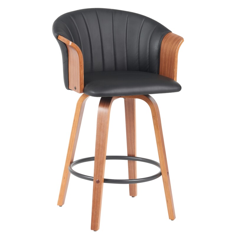 Σκαμπό Bar ArteLibre CASSIAN Μαύρο/Καφέ Ξύλο/PU 50x50x103cm Σκαμπό Bar ArteLibre CASSIAN Μαύρο/Καφέ Ξύλο/PU 50x50x103cm