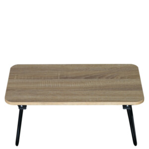 Βοηθητικό Τραπεζάκι ArteLibre BALLARD Πτυσσόμενο Δρυς/Μαύρο Μοριοσανίδα/Μέταλλο 53x30x22cm - Image 2