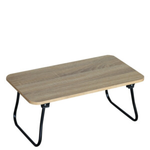 Βοηθητικό Τραπεζάκι ArteLibre BALLARD Πτυσσόμενο Δρυς/Μαύρο Μοριοσανίδα/Μέταλλο 53x30x22cm - Image 3