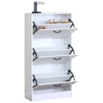 Παπουτσοθήκη ArteLibre BRANTLEY Λευκό Μοριοσανίδα 60x24x116cm - Image 2