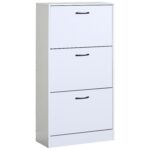 Παπουτσοθήκη ArteLibre BRANTLEY Λευκό Μοριοσανίδα 60x24x116cm - Image 3