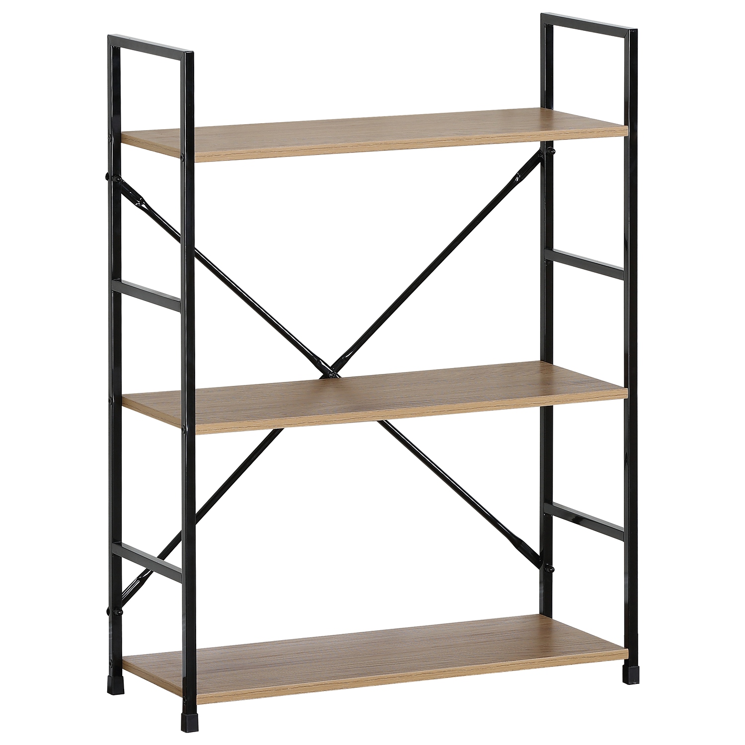 Ραφιέρα ArteLibre DARROW Με 3 Ράφια Δρυς/Μαύρο Μοριοσανίδα/Μέταλλο 58.6x23.5x80cm Ραφιέρα ArteLibre DARROW Με 3 Ράφια Δρυς/Μαύρο Μοριοσανίδα/Μέταλλο 58.6x23.5x80cm