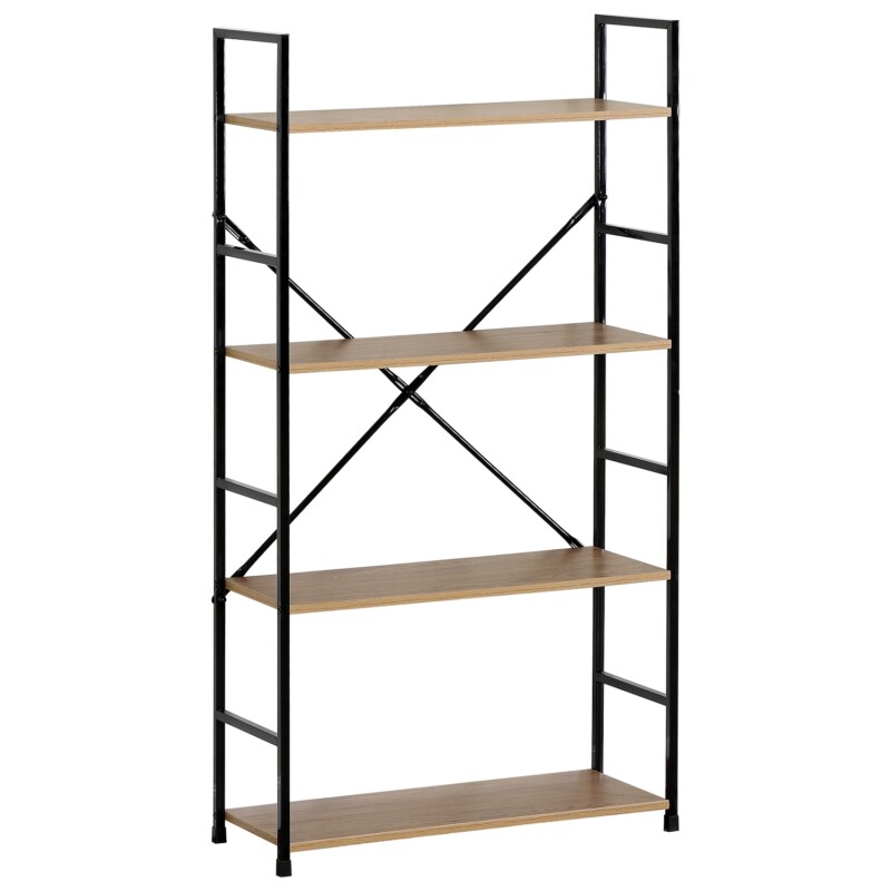 Ραφιέρα ArteLibre DARROW Με 4 Ράφια Δρυς/Μαύρο Μοριοσανίδα/Μέταλλο 58.6x23.5x112cm Ραφιέρα ArteLibre DARROW Με 4 Ράφια Δρυς/Μαύρο Μοριοσανίδα/Μέταλλο 58.6x23.5x112cm