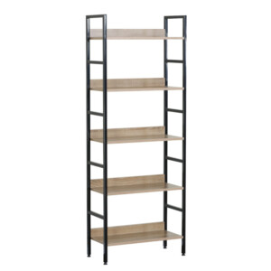 Ραφιέρα ArteLibre MARWOOD Δρυς/Μαύρο Μοριοσανίδα/Μέταλλο 60x27.6x160cm - Image 2