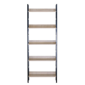 Ραφιέρα ArteLibre MARWOOD Δρυς/Μαύρο Μοριοσανίδα/Μέταλλο 60x27.6x160cm - Image 3