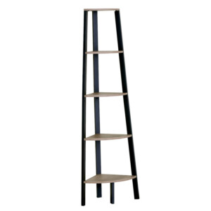 Βιβλιοθήκη ArteLibre PENDRYN Δρυς/Μαύρο Μοριοσανίδα/Μέταλλο 53.4x37.8x160.3cm