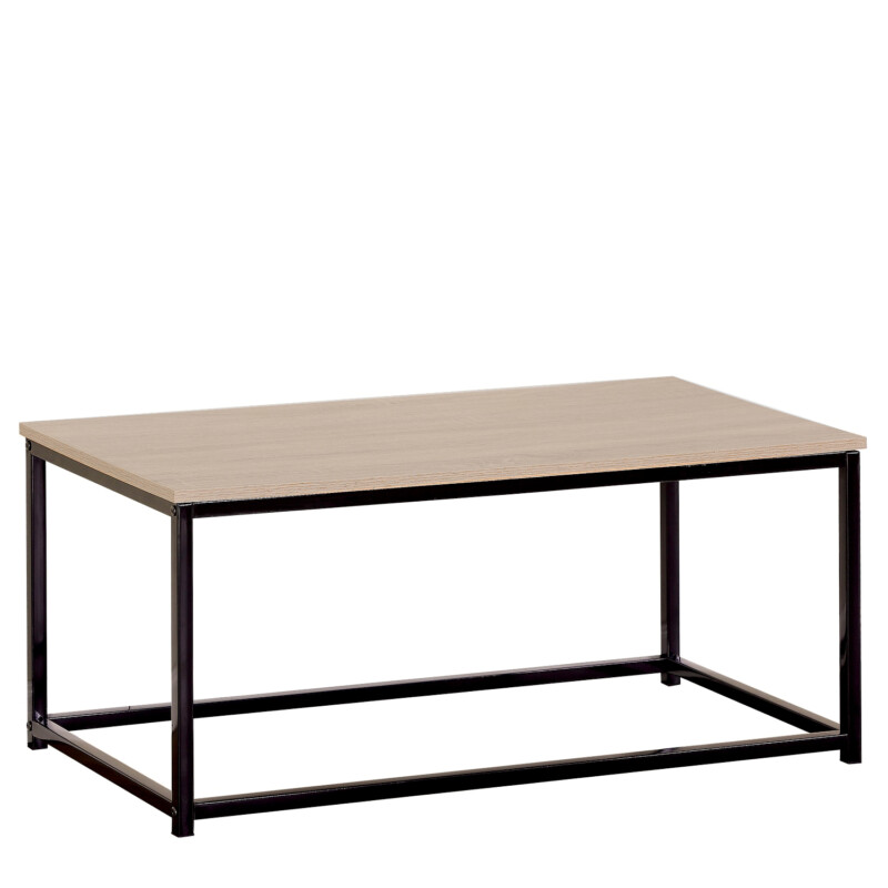 Τραπεζάκι Σαλονιού ArteLibre QUENLEY Δρυς/Μαύρο Μοριοσανίδα/Μέταλλο 90x48x40cm Τραπεζάκι Σαλονιού ArteLibre QUENLEY Δρυς/Μαύρο Μοριοσανίδα/Μέταλλο 90x48x40cm