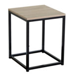 Βοηθητικό Τραπεζάκι ArteLibre QUENLEY Δρυς/Μαύρο Μοριοσανίδα/Μέταλλο 40x40x50.1cm - Image 2