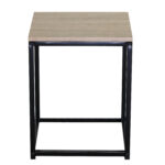 Βοηθητικό Τραπεζάκι ArteLibre QUENLEY Δρυς/Μαύρο Μοριοσανίδα/Μέταλλο 40x40x50.1cm - Image 3
