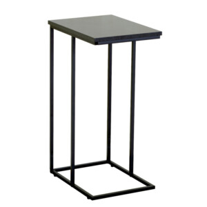 Βοηθητικό Τραπεζάκι ArteLibre TRENTON Μαύρο Μάρμαρο Μοριοσανίδα/Μέταλλο 40x30x66cm - Image 2