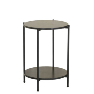 Βοηθητικό Τραπεζάκι ArteLibre ULVERTON Μαύρο Μάρμαρο Μοριοσανίδα/Μέταλλο 43.3x43.3x56.5cm - Image 2