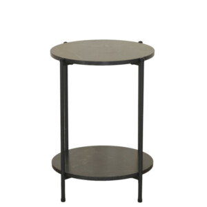 Βοηθητικό Τραπεζάκι ArteLibre ULVERTON Μαύρο Μάρμαρο Μοριοσανίδα/Μέταλλο 43.3x43.3x56.5cm - Image 3