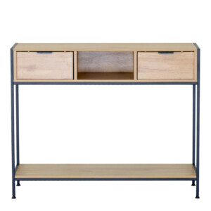 Κονσόλα ArteLibre WEXLEY Δρυς/Μαύρο Μοριοσανίδα/Μέταλλο 100x35x80cm - Image 3