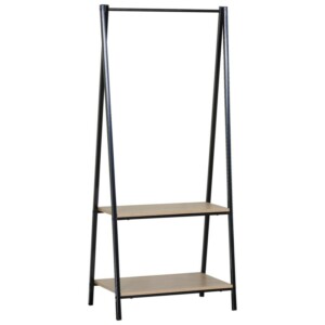 Έπιπλο Εισόδου ArteLibre MILFORD Δρυς/Μαύρο Μοριοσανίδα/Μέταλλο 64x40x150cm - Image 2