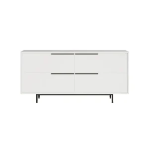 Μπουφές ArteLibre CARTMEL Λευκό Μοριοσανίδα/Μέταλλο 44.5x160x74.3cm