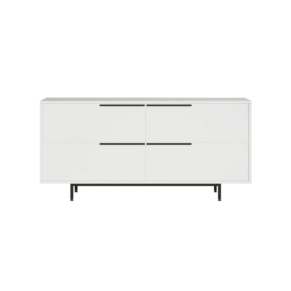 Μπουφές ArteLibre CARTMEL Λευκό Μοριοσανίδα/Μέταλλο 44.5x160x74.3cm