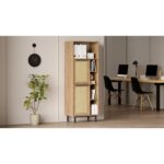 Βιβλιοθήκη ArteLibre CORNWALL Φυσικό Μοριοσανίδα/Μέταλλο 35.5x60x161.6cm - Image 4