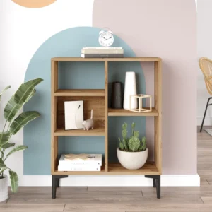 Βιβλιοθήκη ArteLibre BECKTON Πεύκο Μοριοσανίδα/Πλαστικό 69x25x87.6cm - Image 2