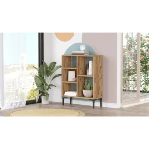 Βιβλιοθήκη ArteLibre BECKTON Πεύκο Μοριοσανίδα/Πλαστικό 69x25x87.6cm - Image 4