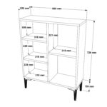 Βιβλιοθήκη ArteLibre BECKTON Πεύκο Μοριοσανίδα/Πλαστικό 69x25x87.6cm - Image 5