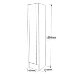 Παπουτσοθήκη ArteLibre DEPTFORD Πεύκο Μοριοσανίδα/Μέταλλο 35.5x35.5x180cm - Image 6