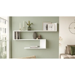 Ράφι Τοίχου ArteLibre EALING Λευκό Μοριοσανίδα 120x145x71.4cm - Image 4