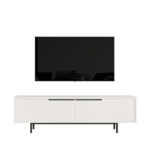 Έπιπλο Τηλεόρασης ArteLibre FINCHLEY Λευκό Μοριοσανίδα/Μέταλλο 160x35.5x45.1cm