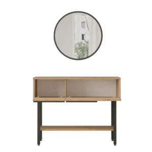 Κονσόλα ArteLibre FULHAM Φυσικό/Μαύρο Μοριοσανίδα/Μέταλλο 29.5x100x76cm - Image 3