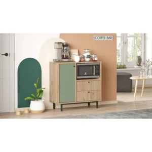 Ντουλάπι Κουζίνας ArteLibre GLASGOW Φυσικό/Φυστικί Μοριοσανίδα/Μελαμίνη 88x35.5x85cm - Image 4