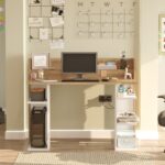 Γραφείο ArteLibre FIFE Φυσικό/Λευκό Μοριοσανίδα/Μελαμίνη 124x58x98cm - Image 2