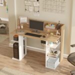 Γραφείο ArteLibre FIFE Φυσικό/Λευκό Μοριοσανίδα/Μελαμίνη 124x58x98cm - Image 3