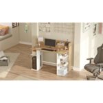 Γραφείο ArteLibre FIFE Φυσικό/Λευκό Μοριοσανίδα/Μελαμίνη 124x58x98cm - Image 5