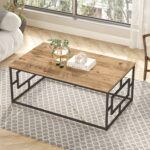 Τραπεζάκι Σαλονιού ArteLibre KINROSS Πεύκο/Ανθρακί Μοριοσανίδα/Μέταλλο 100x60x40cm - Image 3