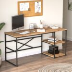 Γραφείο ArteLibre GALLOWAY Πεύκο/Μαύρο Μοριοσανίδα/Μέταλλο 160x60x75cm - Image 3