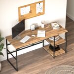 Γραφείο ArteLibre GALLOWAY Πεύκο/Μαύρο Μοριοσανίδα/Μέταλλο 160x60x75cm - Image 4