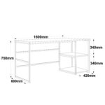 Γραφείο ArteLibre GALLOWAY Πεύκο/Μαύρο Μοριοσανίδα/Μέταλλο 160x60x75cm - Image 6