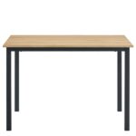 Τραπέζι Τραπεζαρίας ArteLibre VERDELL Sonoma/Μαύρο Μέταλλο/Μοριοσανίδα 110x70x76cm - Image 2