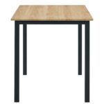 Τραπέζι Τραπεζαρίας ArteLibre VERDELL Sonoma/Μαύρο Μέταλλο/Μοριοσανίδα 110x70x76cm - Image 3