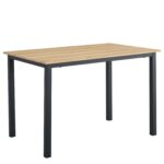 Τραπέζι Τραπεζαρίας ArteLibre VERDELL Sonoma/Μαύρο Μέταλλο/Μοριοσανίδα 110x70x76cm