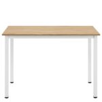 Τραπέζι Τραπεζαρίας ArteLibre VERDELL Sonoma/Λευκό Μέταλλο/Μοριοσανίδα 110x70x76cm - Image 2