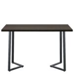 Τραπέζι Τραπεζαρίας ArteLibre WINFORD Καρυδί/Μαύρο Μέταλλο/Μοριοσανίδα 120x70x76cm - Image 2