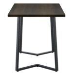 Τραπέζι Τραπεζαρίας ArteLibre WINFORD Καρυδί/Μαύρο Μέταλλο/Μοριοσανίδα 120x70x76cm - Image 3