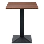 Τραπέζι Τραπεζαρίας ArteLibre BROOKWYN Καρυδί/Μαύρο Μέταλλο/Μοριοσανίδα 60x60x74cm