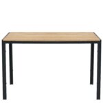 Τραπέζι Τραπεζαρίας ArteLibre CRESTMERE Sonoma/Μαύρο Μέταλλο/Μοριοσανίδα 120x70x75cm - Image 2