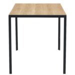 Τραπέζι Τραπεζαρίας ArteLibre CRESTMERE Sonoma/Μαύρο Μέταλλο/Μοριοσανίδα 120x70x75cm - Image 3