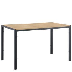 Τραπέζι Τραπεζαρίας ArteLibre CRESTMERE Sonoma/Μαύρο Μέταλλο/Μοριοσανίδα 120x70x75cm