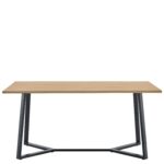 Τραπέζι Τραπεζαρίας ArteLibre DUNSMERE Sonoma/Μαύρο Μέταλλο/Μοριοσανίδα 160x90x75cm - Image 2