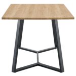 Τραπέζι Τραπεζαρίας ArteLibre DUNSMERE Sonoma/Μαύρο Μέταλλο/Μοριοσανίδα 160x90x75cm - Image 3