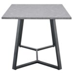 Τραπέζι Τραπεζαρίας ArteLibre DUNSMERE Γκρι Μάρμαρο/Μαύρο Μέταλλο/Μοριοσανίδα 160x90x75cm - Image 3